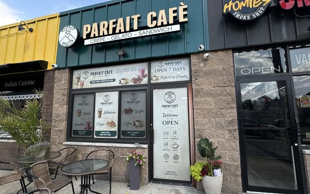 The Parfait Café storefront on Lincoln Ave in Fair Lawn